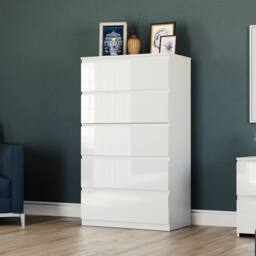 HD Designs Vida Designs Glinton 4 Piece Bedroom Set (2 Drawer Bedside Chest x2 in White - thumbnail 5