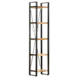 Berkfield Home 5-Tier Bookcase 39x30x180 cm Solid Mango Wood in Brown - Size: 39 x 30 x 180 cm - thumbnail 1