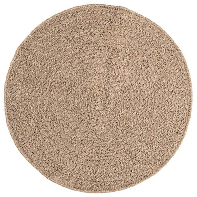 Berkfield Home Rug 90 cm Jute Look Indoor & Outdoor in Brown - Size: 100 cm diameter - image 1