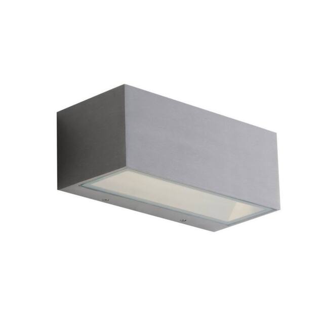 Netlighting Twin Outdoor Up Down Wall Light Nickel Transparent IP54 4000K in Grey