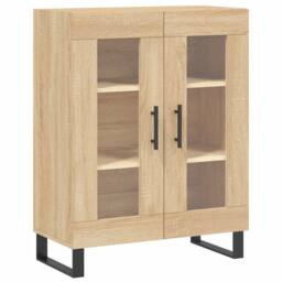 Berkfield Home Highboard Sonoma Oak 69.5x34x180 cm Engineered Wood in Light Tan - thumbnail 7