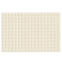 Berkfield Home Soft Weighted Blanket Light Cream 122x183 cm 5 kg Fabric - thumbnail 1