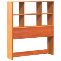 Berkfield Home Bookcase Bed without Mattress Wax Brown 100x200cm Solid Wood Pine - Size: 100x200 cm - thumbnail 6