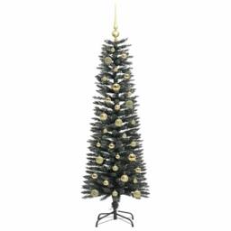 Berkfield Home Artificial Christmas Tree with 150 LEDs Green 43 x 43 x 150 cm - thumbnail 4