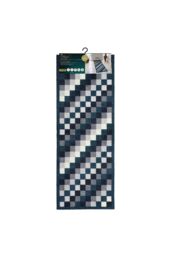 JVL Mega Machine Washable Runner Doormat 57 x 150 cm Pixels in Blue - Size: 57 cm x 150 cm - thumbnail 6
