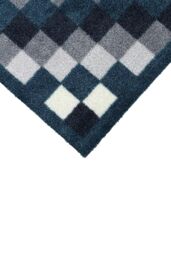 JVL Mega Machine Washable Runner Doormat 57 x 150 cm Pixels in Blue - Size: 57 cm x 150 cm - thumbnail 4