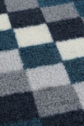 JVL Mega Machine Washable Runner Doormat 57 x 150 cm Pixels in Blue - Size: 57 cm x 150 cm - thumbnail 3