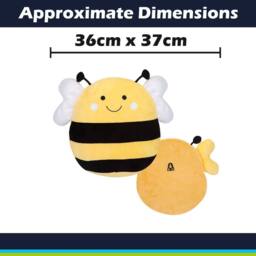 VFM e-Store Wall Decoration Plush Bee Plush Gift Idea 36cm x 37cm Yellow X 1 - Size: 36 cm x 37 cm - thumbnail 2