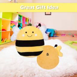 VFM e-Store Wall Decoration Plush Bee Plush Gift Idea 36cm x 37cm Yellow X 1 - Size: 36 cm x 37 cm - thumbnail 3