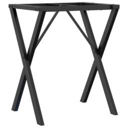 Berkfield Home Dining Table Legs X-Frame 60x40x73 cm Steel in Black - Size: 60 x 40 x 73 cm - thumbnail 6