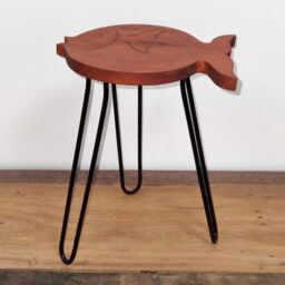KDMD Albasia Wood Fish Stand in Brown - thumbnail 2