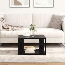 Berkfield Home Coffee Table Black Oak 51, 5x51, 5x30 cm Engineered Wood