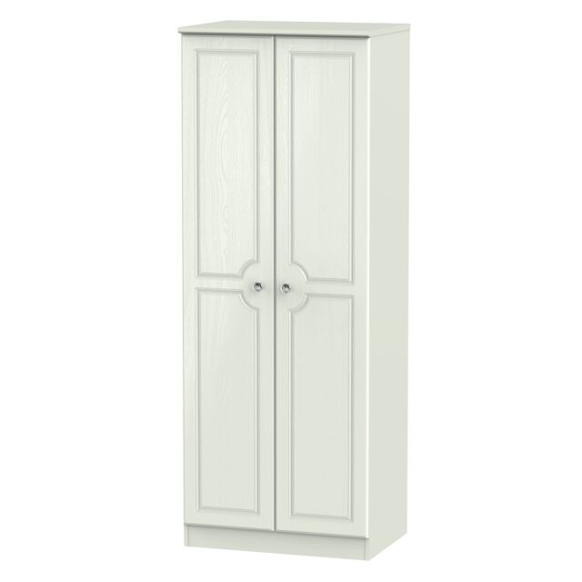 Ready Assembled 2 U Hilton Tall Double Hanging Wardrobe (Ready Assembled) in Taupe