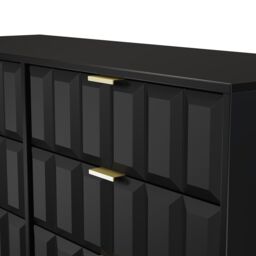Ready Assembled 2 U Metro 6 Drawer Wide Chest (Ready Assembled) in True Black - thumbnail 5