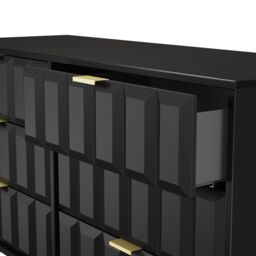 Ready Assembled 2 U Metro 6 Drawer Wide Chest (Ready Assembled) in True Black - thumbnail 6