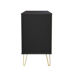 Ready Assembled 2 U Metro 6 Drawer Wide Chest (Ready Assembled) in True Black - thumbnail 3