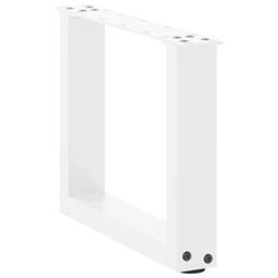 Berkfield Home Coffee Table Legs U-Shaped 2 pcs White 40x(30-31) cm Steel - thumbnail 4