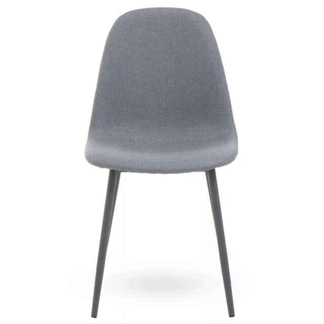 Orsina Dining Chair with Grey Powder Legs, Easy to Clean Velvet Accent Chair, High-Back Comfy Armchair - image 1