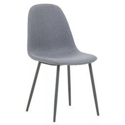 Orsina Dining Chair with Grey Powder Legs, Easy to Clean Velvet Accent Chair, High-Back Comfy Armchair - thumbnail 2