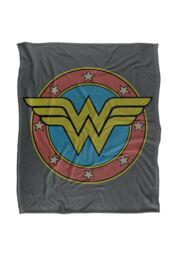 Warner Brothers Wonder Woman Officially Licensed Silky Touch Super Soft Throw Blanket 152 x 127 cm in White - thumbnail 1