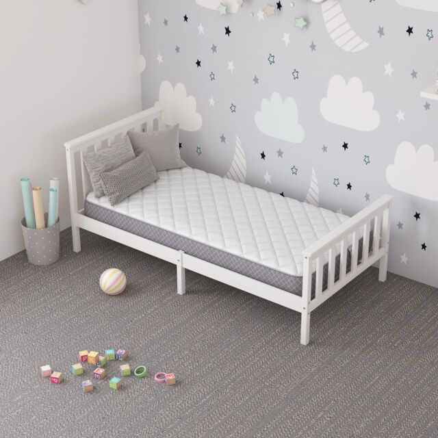 Aspire Kids Bonnell Mattress with OEKO-TEX fabric in White - Size: Small Double - image 1