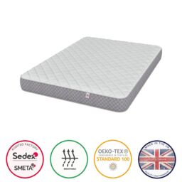 Aspire Kids Bonnell Mattress with OEKO-TEX fabric in White - Size: Small Double - thumbnail 2