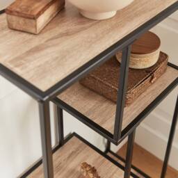 sweeek 4-level Industrial Bookshelf In Metal & Wood Effect in Light Brown - thumbnail 6