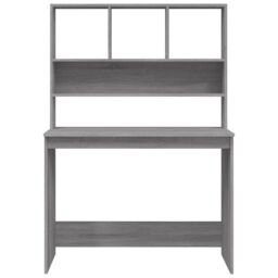 Berkfield Home Desk with Shelves Grey Sonoma 102x45x148 cm Engineered Wood - Size: 102 x 45 x 148 cm - thumbnail 5