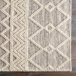 Livabliss Hygge-Hand Woven Cream Wool Global Living Dining Bedroom Rug in Grey - Size: 150 cm x 230 cm - thumbnail 5