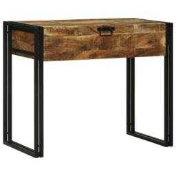 Berkfield Home Modern Dressing Table 90x50x75 cm Solid Wood Mango in Brown - Size: 90 x 50 x 75 cm - thumbnail 5