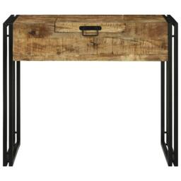 Berkfield Home Modern Dressing Table 90x50x75 cm Solid Wood Mango in Brown - Size: 90 x 50 x 75 cm - thumbnail 6