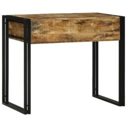Berkfield Home Modern Dressing Table 90x50x75 cm Solid Wood Mango in Brown - Size: 90 x 50 x 75 cm - thumbnail 8
