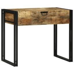 Berkfield Home Modern Dressing Table 90x50x75 cm Solid Wood Mango in Brown - Size: 90 x 50 x 75 cm - thumbnail 4