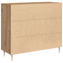 Berkfield Home Sideboard Artisan Oak 90x34x80 cm Engineered Wood in Brown - Size: 90 x 34 x 80 cm - thumbnail 5