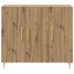 Berkfield Home Sideboard Artisan Oak 90x34x80 cm Engineered Wood in Brown - Size: 90 x 34 x 80 cm - thumbnail 6