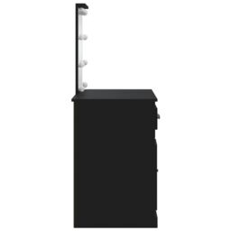Berkfield Home Dressing Table with LED Lights Black 90x42x132.5 cm - thumbnail 6