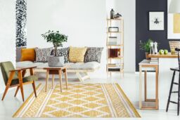 RugsX Moroc Rug in Yellow - Size: 155 cm x 220 cm - thumbnail 4