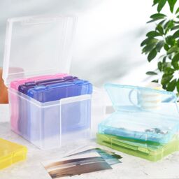mysmartbuy Photo Storage Boxes for 6x4 Photographs - Storage Organisers with 6 Clip Lock Cases & 600 Photo Capacity - thumbnail 2