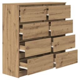 Berkfield Home Sideboard Artisan Oak 100x35x99 cm Engineered Wood in Brown - Size: 100 x 35 x 99 cm - thumbnail 5