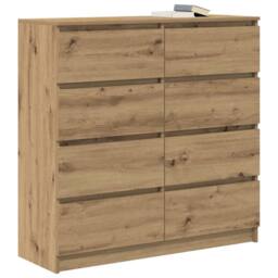 Berkfield Home Sideboard Artisan Oak 100x35x99 cm Engineered Wood in Brown - Size: 100 x 35 x 99 cm - thumbnail 4