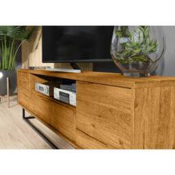 Mex Furniture LTD TV Unit Rift Loft 200cm - Dark Oak in Brown - thumbnail 3