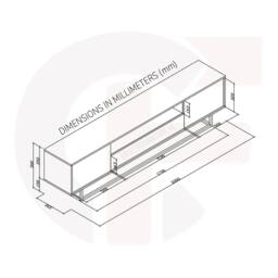 Mex Furniture LTD TV Unit Rift Loft 200cm - Dark Oak in Brown - thumbnail 7