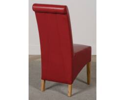 Thats Furniture Richmond 140-220cm Oak Extending Dining Table + 6 Montana Leather Chairs in Red - thumbnail 7