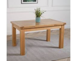 Thats Furniture Richmond 140-220cm Oak Extending Dining Table + 6 Montana Leather Chairs in Red - thumbnail 3