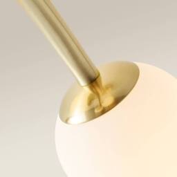 ValueLights Jas 4 Way Ceiling Light with Opal White Frosted Glass Globe Shades in Gold - thumbnail 5