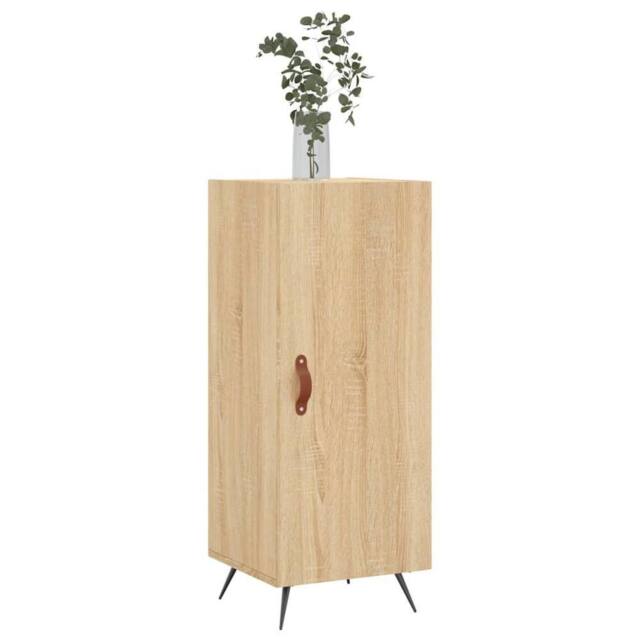 Berkfield Home Sideboard Sonoma Oak 34.5x34x90 cm Engineered Wood in Light Oak - image 1