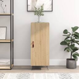 Berkfield Home Sideboard Sonoma Oak 34.5x34x90 cm Engineered Wood in Light Oak - thumbnail 2