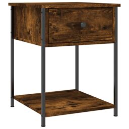 Berkfield Home Bedside Table Smoked Oak 44x45x58 cm Engineered Wood in Brown - Size: 44 x 45 x 58 cm - thumbnail 2