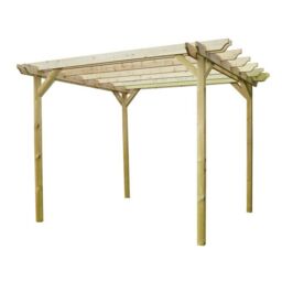 Rutland County Garden Furniture Ltd Double Garden Pergola - Wood - L180 x W360 x H270 cm - Light Green - thumbnail 1