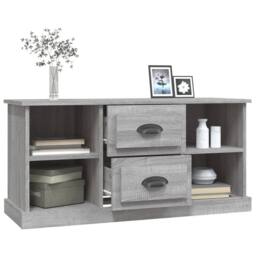 Berkfield Home TV Cabinet Grey Sonoma 99.5x35.5x48 cm Engineered Wood - thumbnail 5